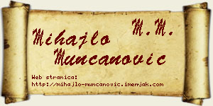 Mihajlo Munćanović vizit kartica